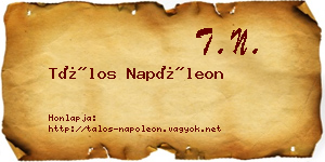 Tálos Napóleon névjegykártya